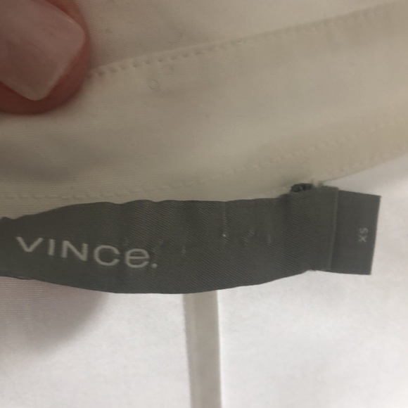 Vince white popover blouse, wore once, perfect condition. - Picture 2 of 4